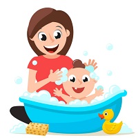 bathe the baby